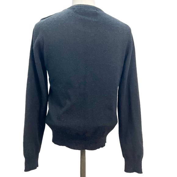 Design Assets Sweater Women's Medium Black 4 Button Shoulder Long Sleeves - Picture 5 of 7